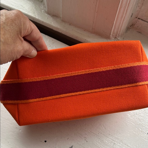 Orange Canvas Women's cosmetics Bag nwot - Picture 4 of 4